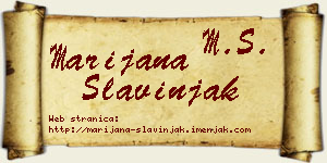 Marijana Slavinjak vizit kartica